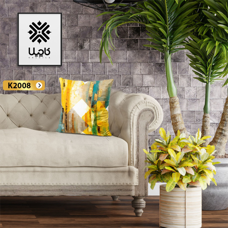 کاور کوسن مخمل (دو رو چاپ) ست سه تایی - کد K2008