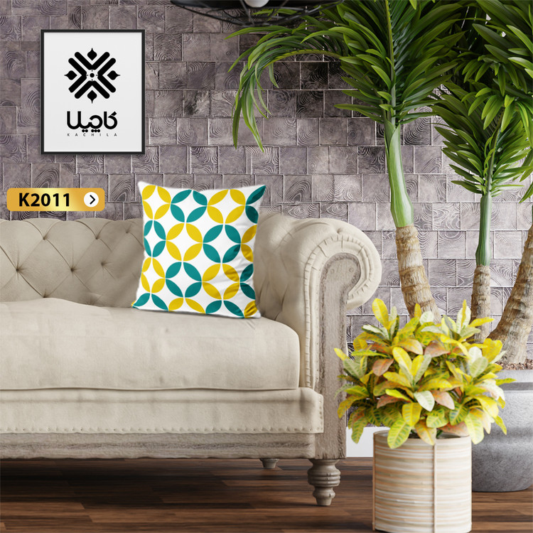 کاور کوسن مخمل (دو رو چاپ) ست سه تایی - کد K2011