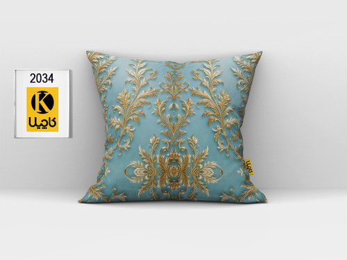 کاور کوسن مخمل (دو رو چاپ) - کد K 2034