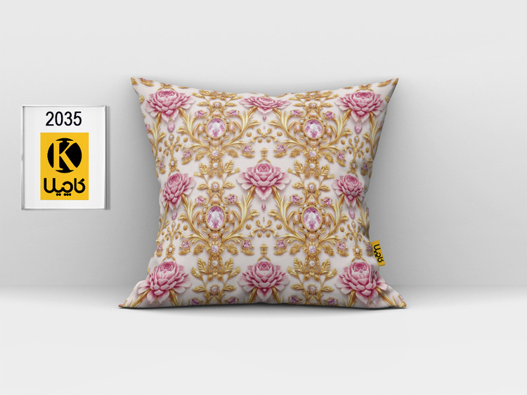 کاور کوسن مخمل (دو رو چاپ) - کد K 2035