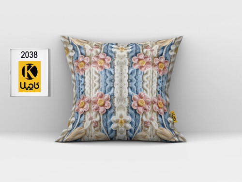 کاور کوسن مخمل (دو رو چاپ) - کد K 2038