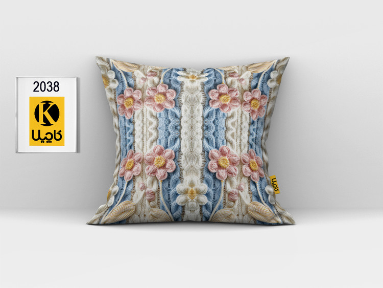 کاور کوسن مخمل (دو رو چاپ) - کد K 2038