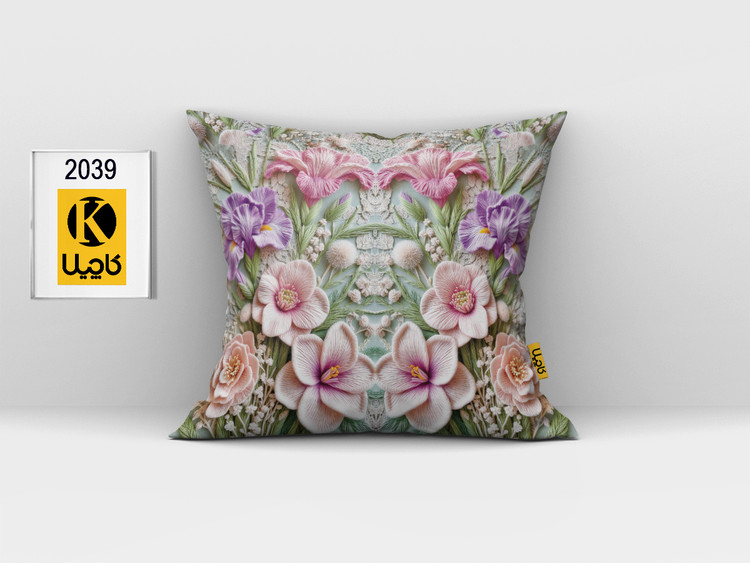 کاور کوسن مخمل (دو رو چاپ) - کد K 2039