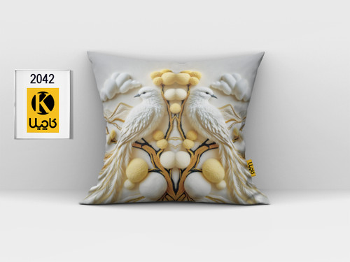 کاور کوسن مخمل (دو رو چاپ) - کد K 2042