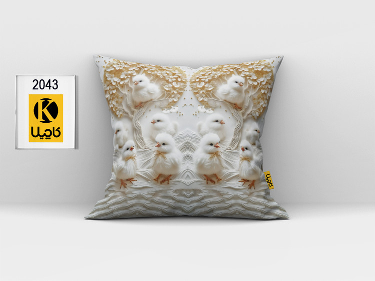کاور کوسن مخمل (دو رو چاپ) - کد K 2043