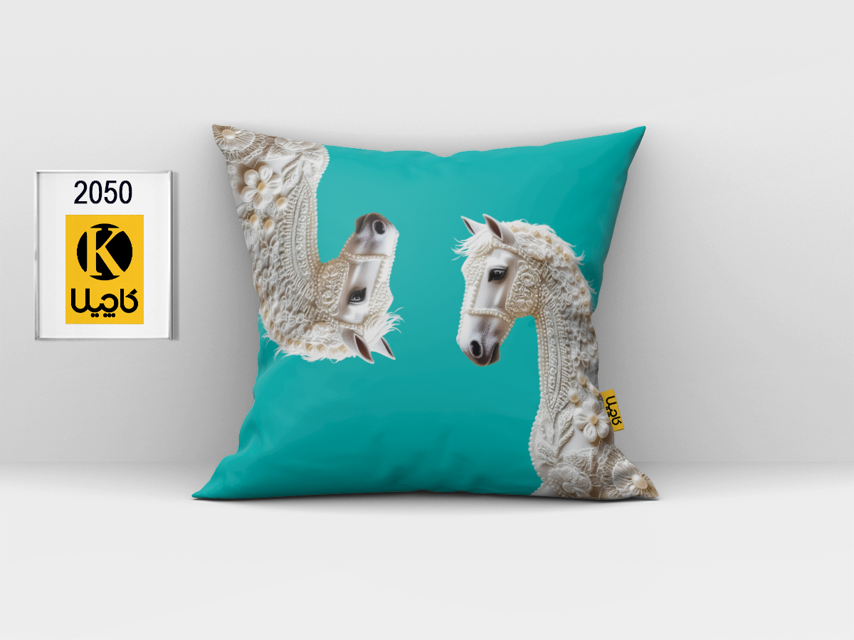 کاور کوسن مخمل (دو رو چاپ) - کد K 2050