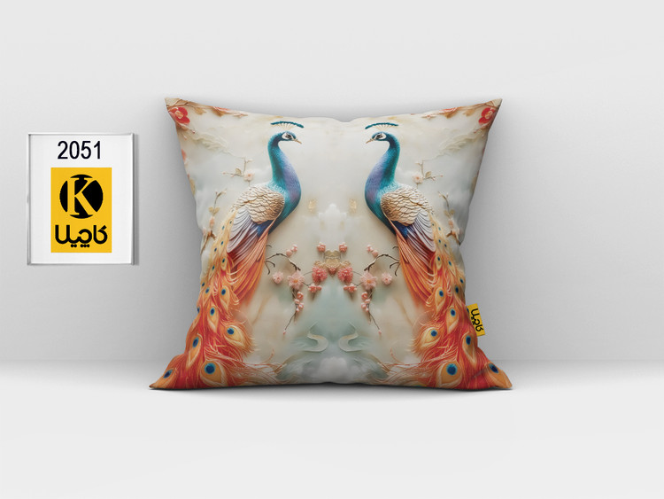 کاور کوسن مخمل (دو رو چاپ) - کد K 2051