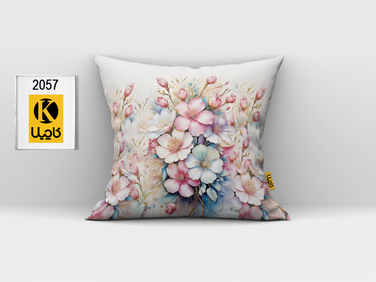 کاور کوسن مخمل (دو رو چاپ) - کد K 2057