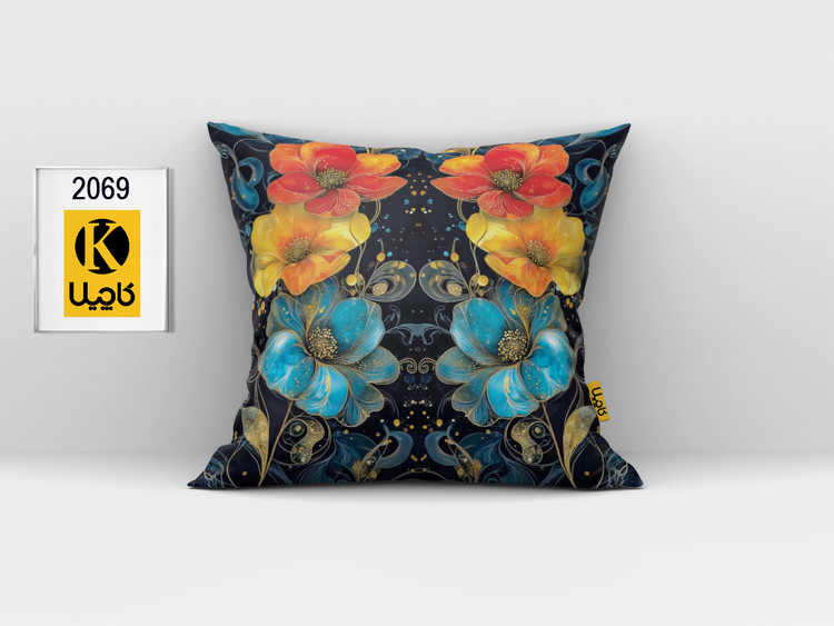 کاور کوسن مخمل (دو رو چاپ) - کد K 2069
