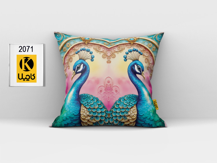 کاور کوسن مخمل (دو رو چاپ) - کد K 2071