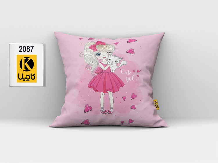 کاور کوسن مخمل (دو رو چاپ) - کد K 2087