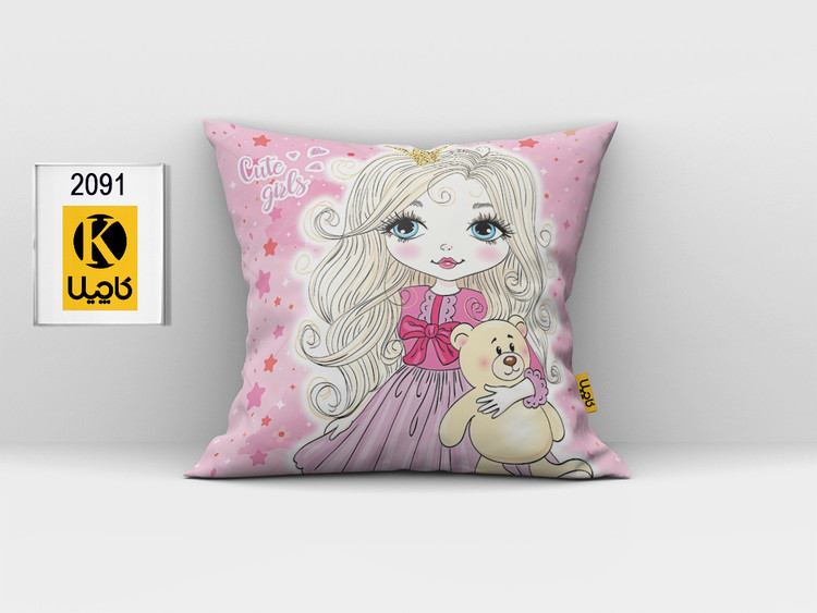 کاور کوسن مخمل (دو رو چاپ) - کد K 2091