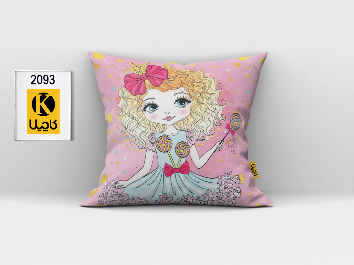کاور کوسن مخمل (دو رو چاپ) - کد K 2093
