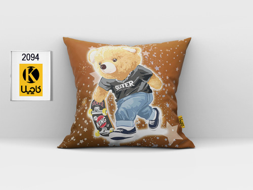 کاور کوسن مخمل (دو رو چاپ) - کد K 2094