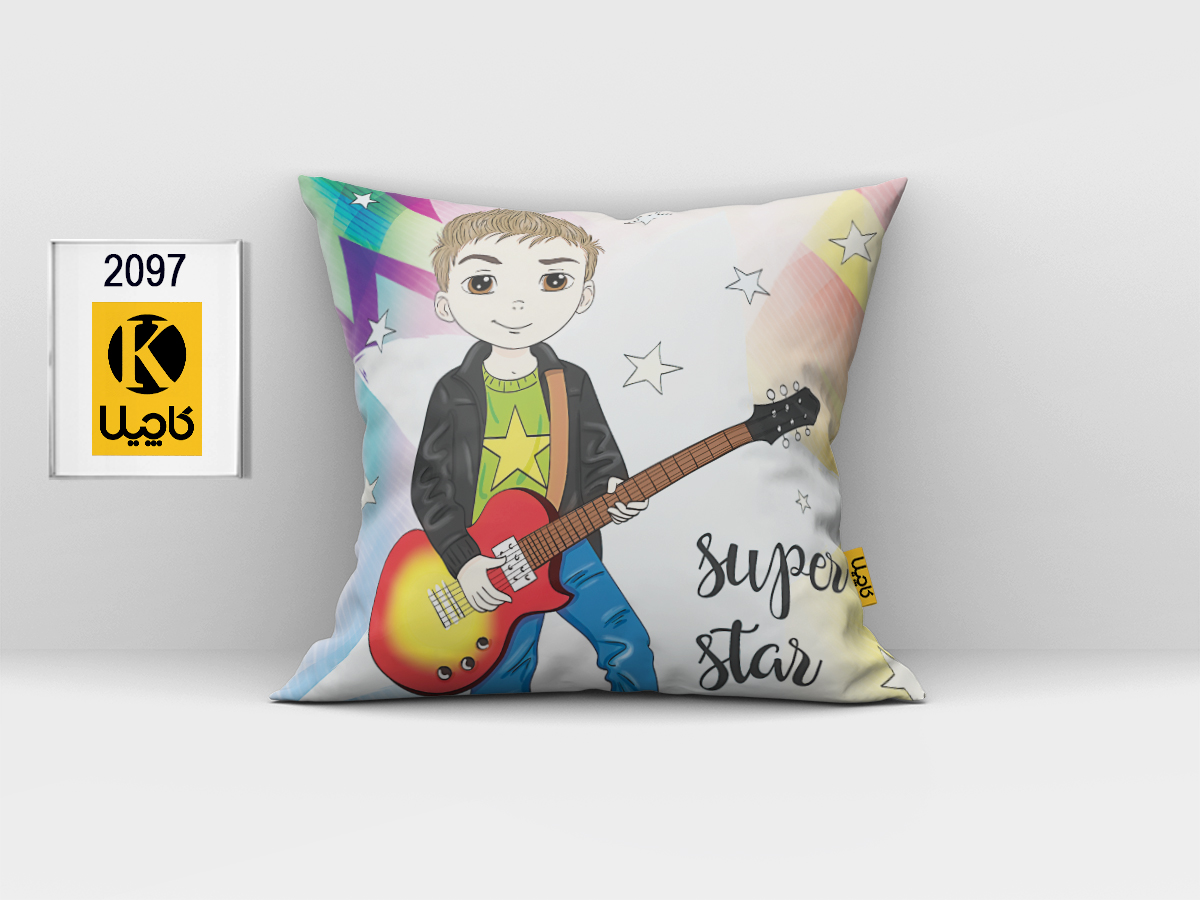 کاور کوسن مخمل (دو رو چاپ) - کد K 2097