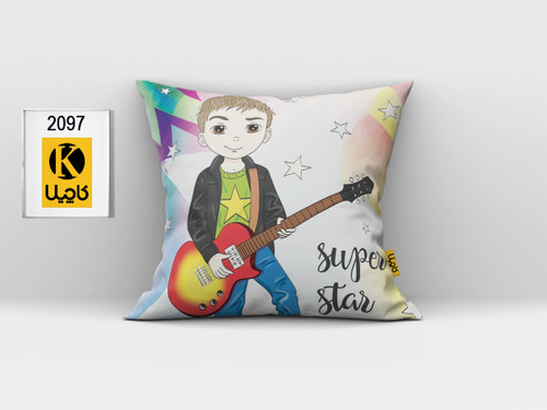 کاور کوسن مخمل (دو رو چاپ) - کد K 2097