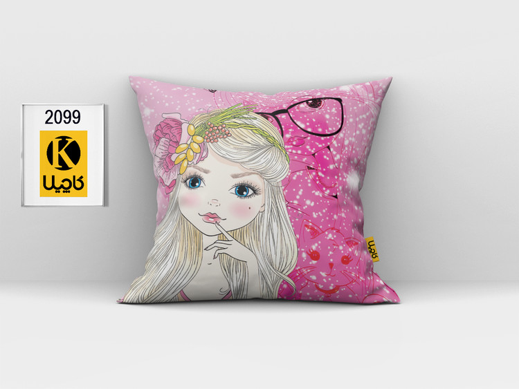 کاور کوسن مخمل (دو رو چاپ) - کد K 2099