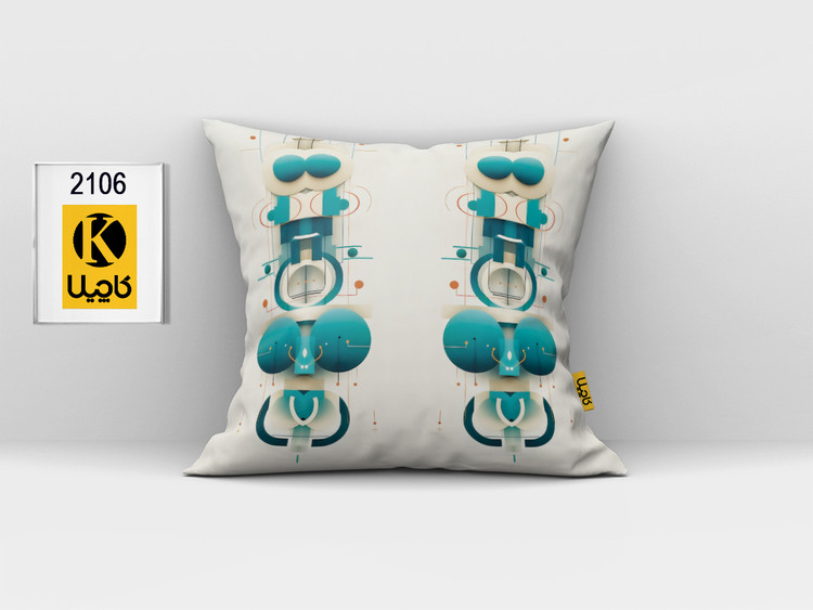 کاور کوسن مخمل (دو رو چاپ) - کد K 2106