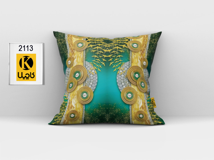 کاور کوسن مخمل (دو رو چاپ) - کد K 2113