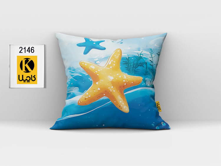 کاور کوسن مخمل (دو رو چاپ) - کد K 2146