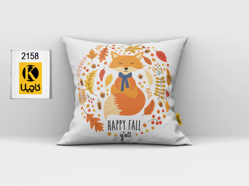 کاور کوسن مخمل (دو رو چاپ) - کد K 2158