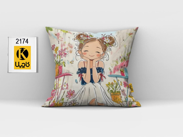 کاور کوسن مخمل (دو رو چاپ) - کد K2174
