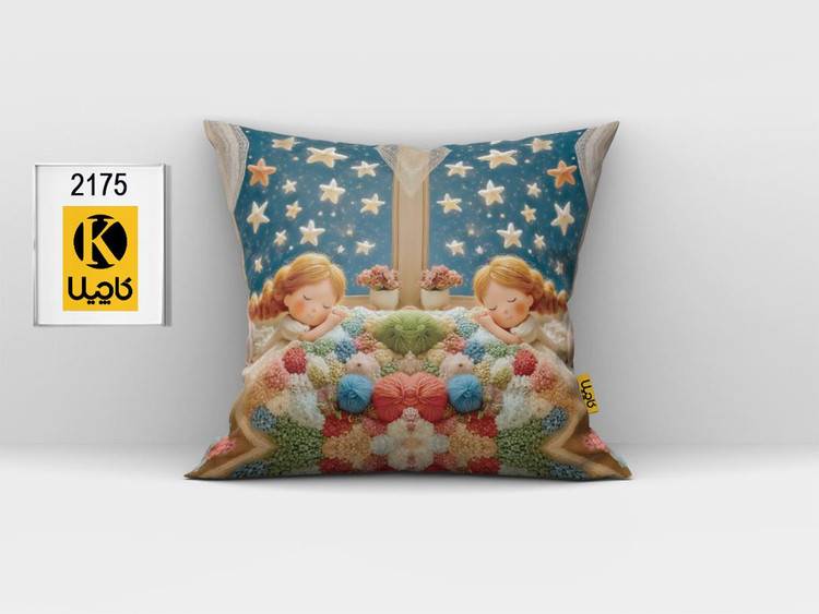 کاور کوسن مخمل (دو رو چاپ) - کد K2175