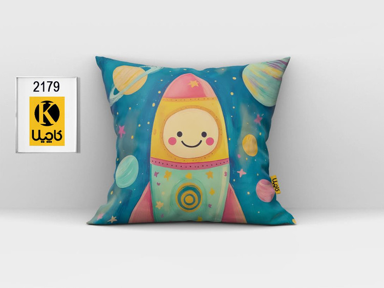 کاور کوسن مخمل (دو رو چاپ) - کد K2179