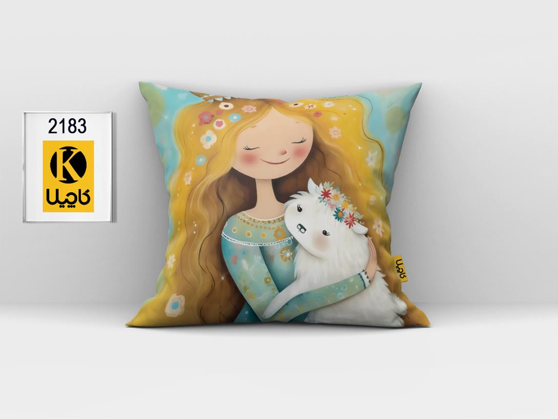 کاور کوسن مخمل (دو رو چاپ) - کد K2183