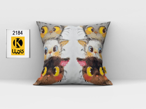 کاور کوسن مخمل (دو رو چاپ) - کد K2184