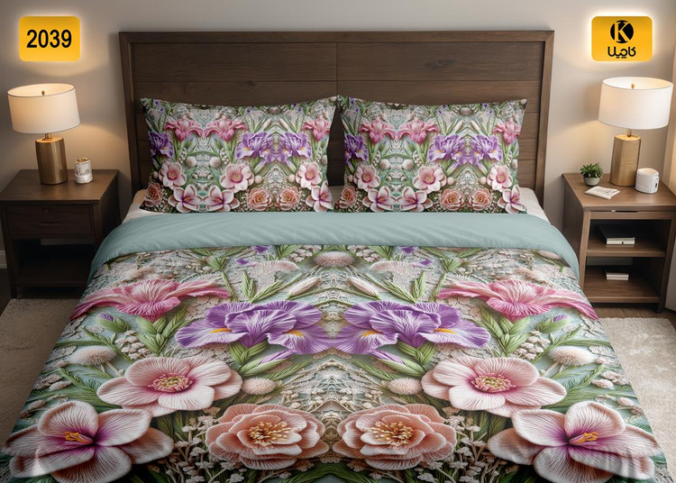 ست روتختی دو نفره مخمل - کد 2039