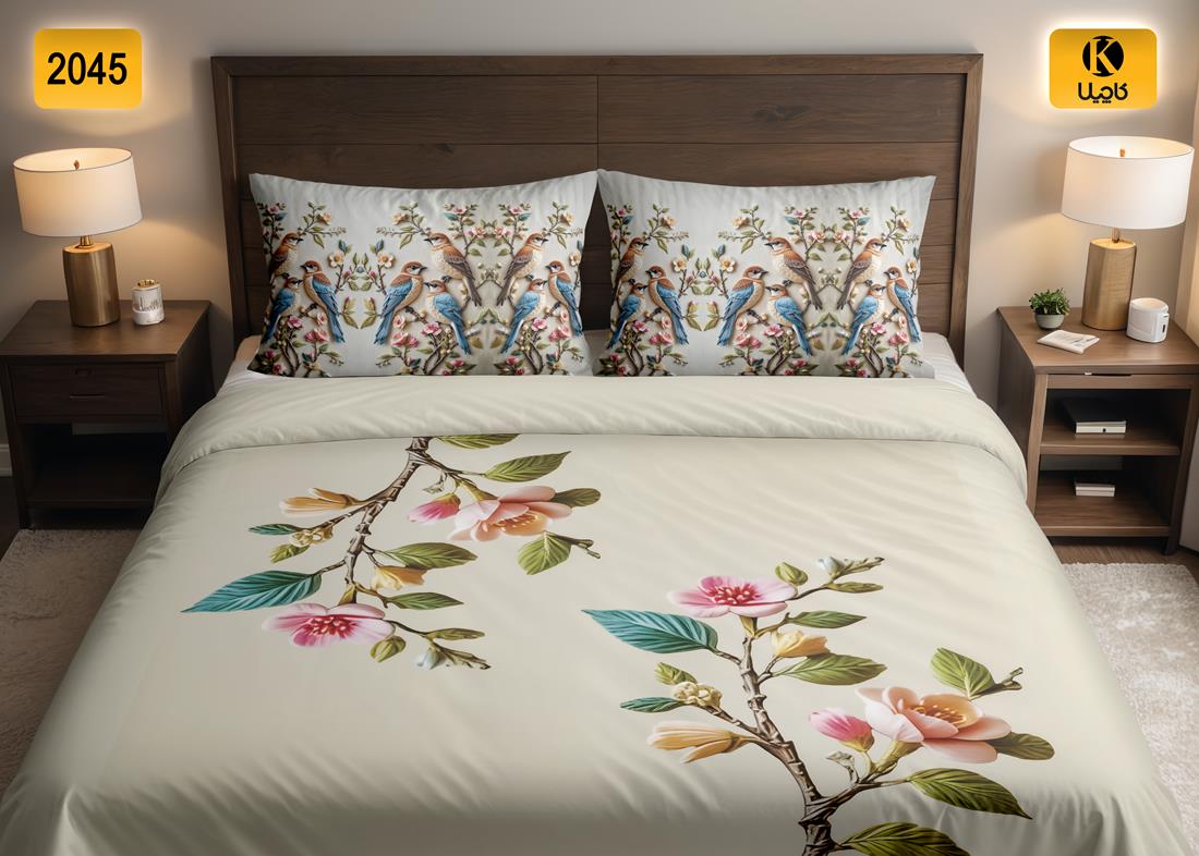 ست روتختی دو نفره مخمل - کد 2045