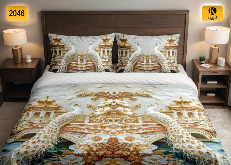 ست روتختی دو نفره مخمل - کد 2046