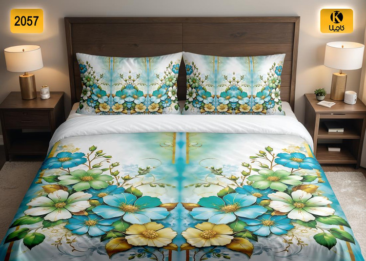 ست روتختی دو نفره مخمل - کد 2057