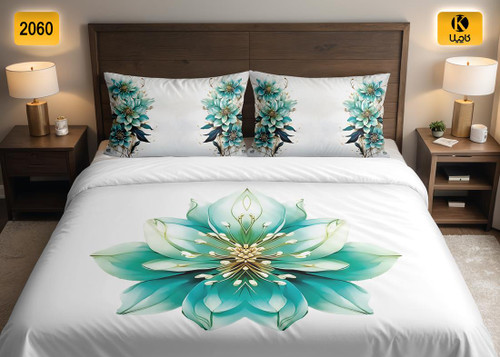 ست روتختی دو نفره مخمل - کد 2060