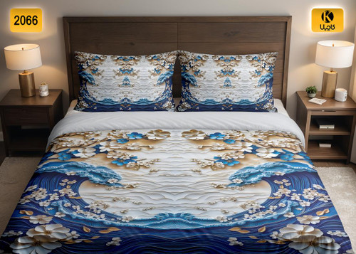 ست روتختی دو نفره مخمل - کد 2066