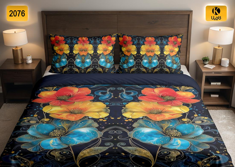 ست روتختی دو نفره مخمل - کد 2076