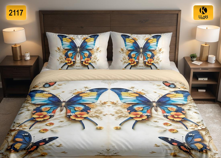 ست روتختی دو نفره مخمل - کد 2117