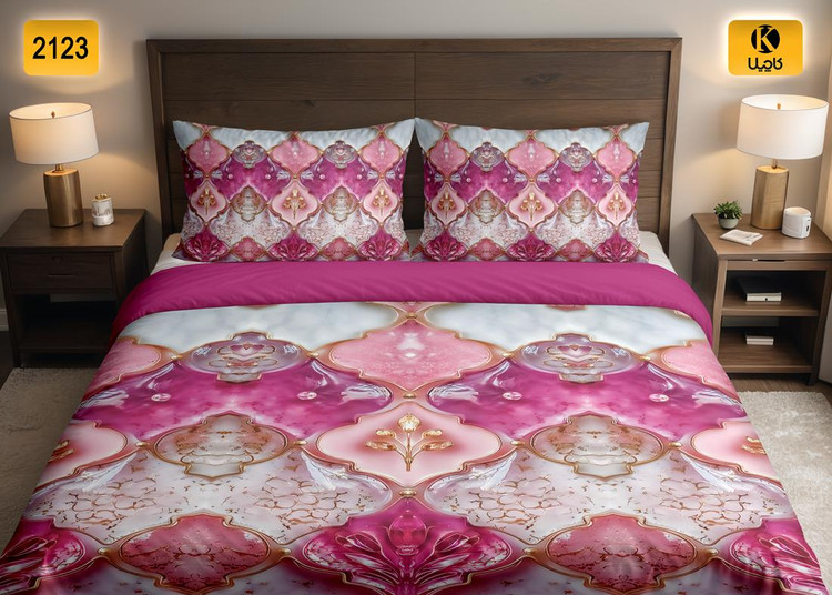 ست روتختی دو نفره مخمل - کد 2123