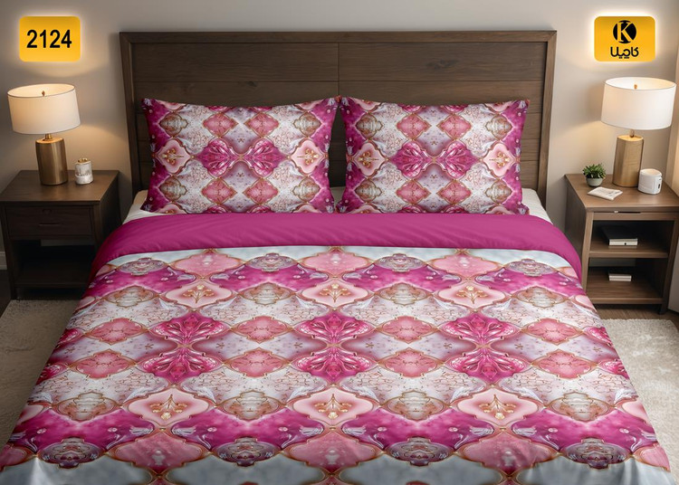ست روتختی دو نفره مخمل - کد 2124