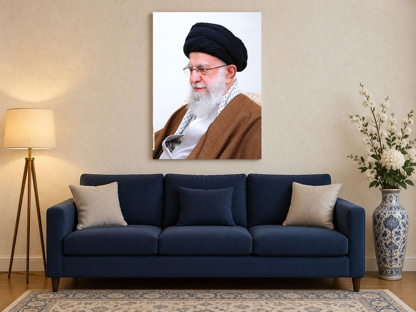 تابلو مخمل عکس رهبر شهید - کد 50104